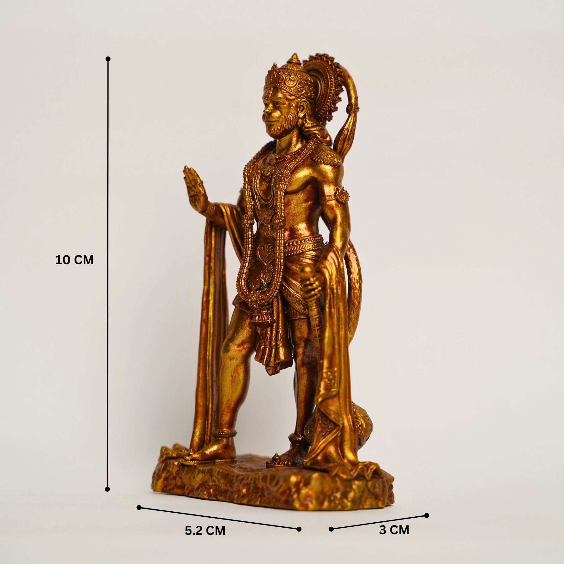 Mahabali Hanuman ji Antique Gold