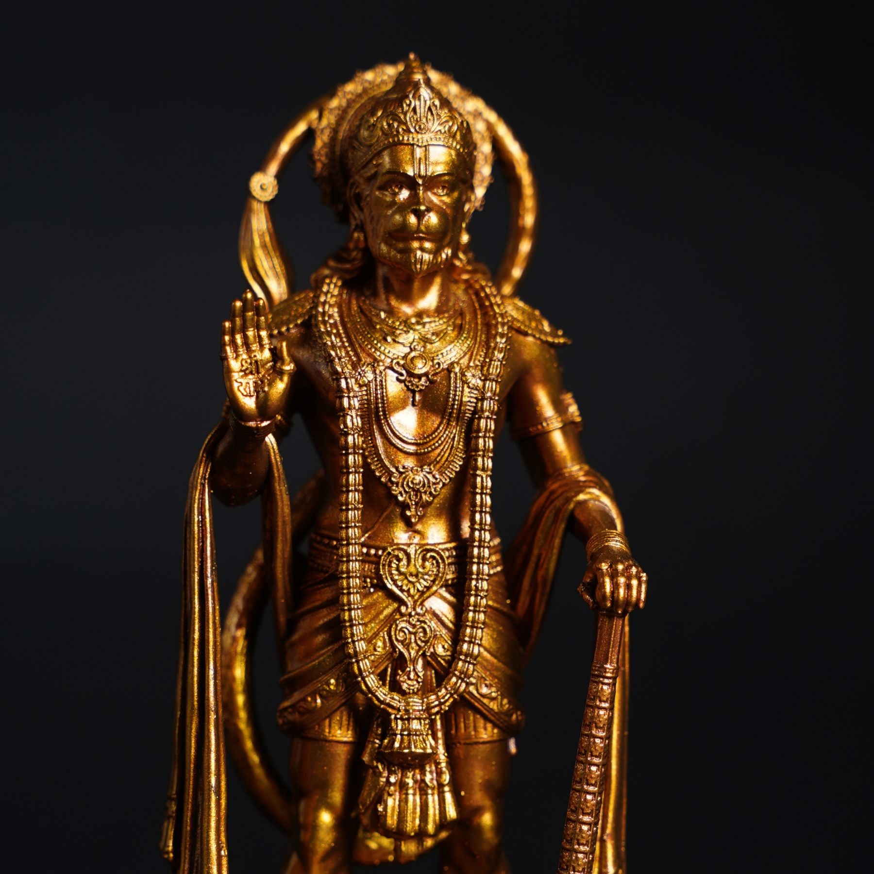 King of Sarangpur Lord Hanuman ji Antique Gold