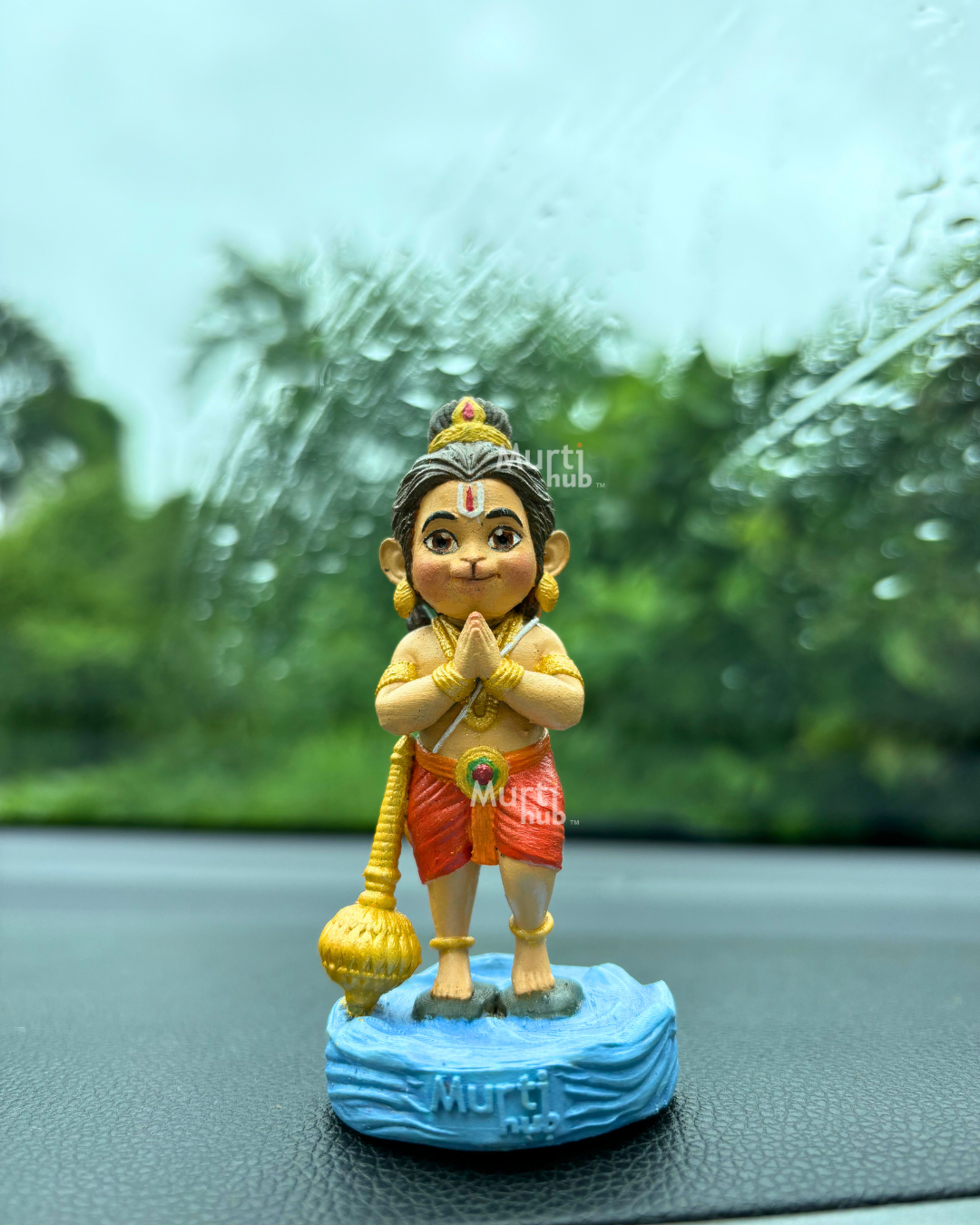 Baal Hanuman Idol– Ram Setu Delight Hand painted 8 cm