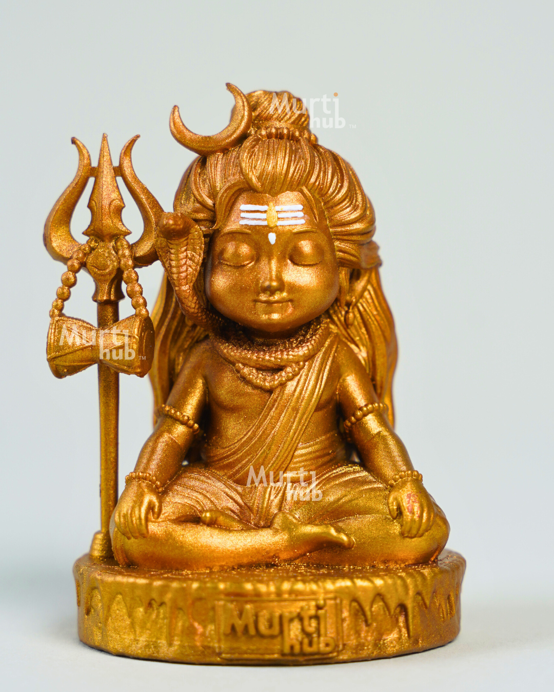 Baal Shiva Idol – The Serene Meditator Antique Gold