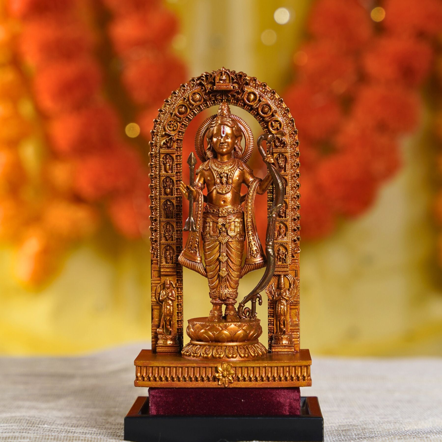 Ram Lalla Ayodhya Ram Mandir Murti Antique Gold