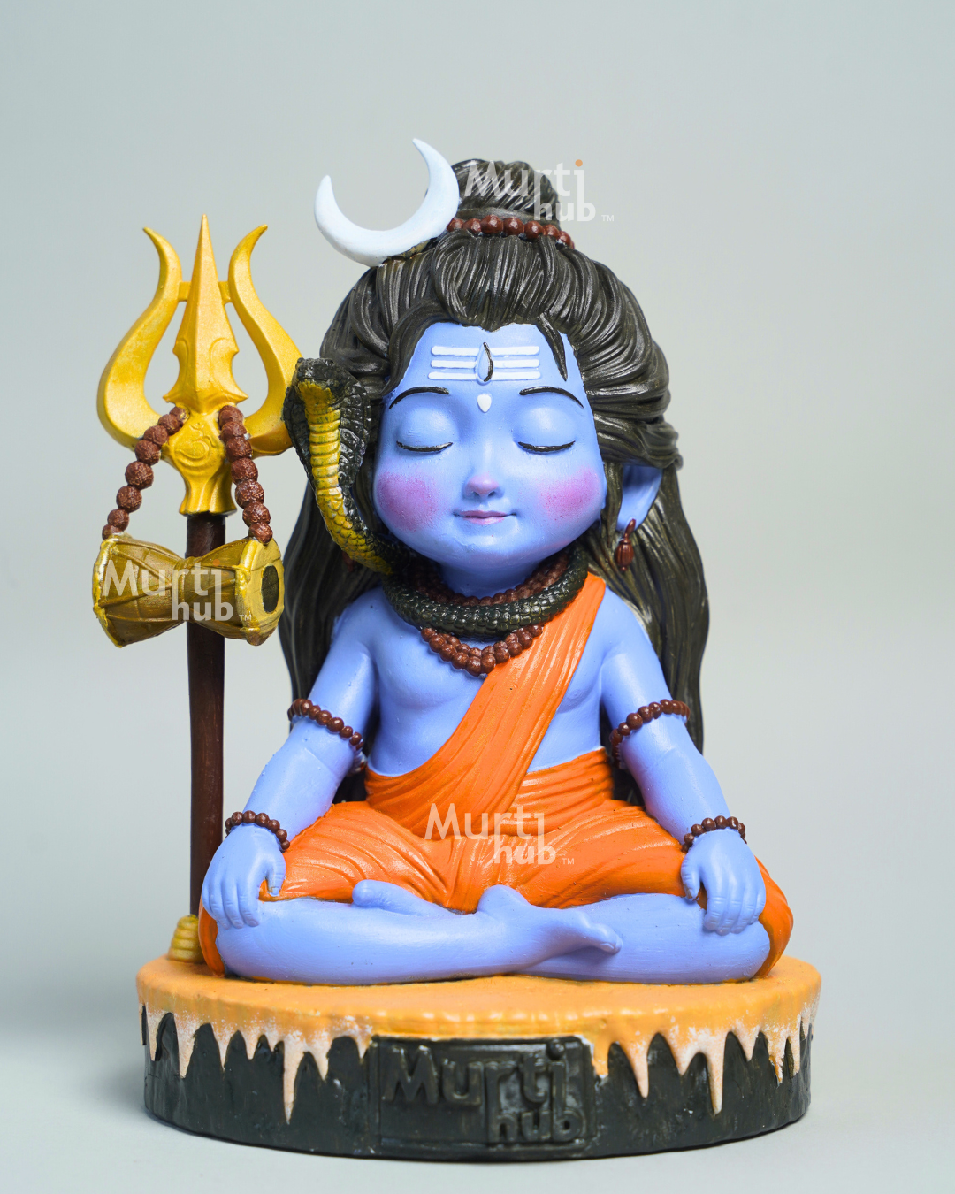 Baal Shiva Idol – The Serene Meditator Hand Painted 7 cm