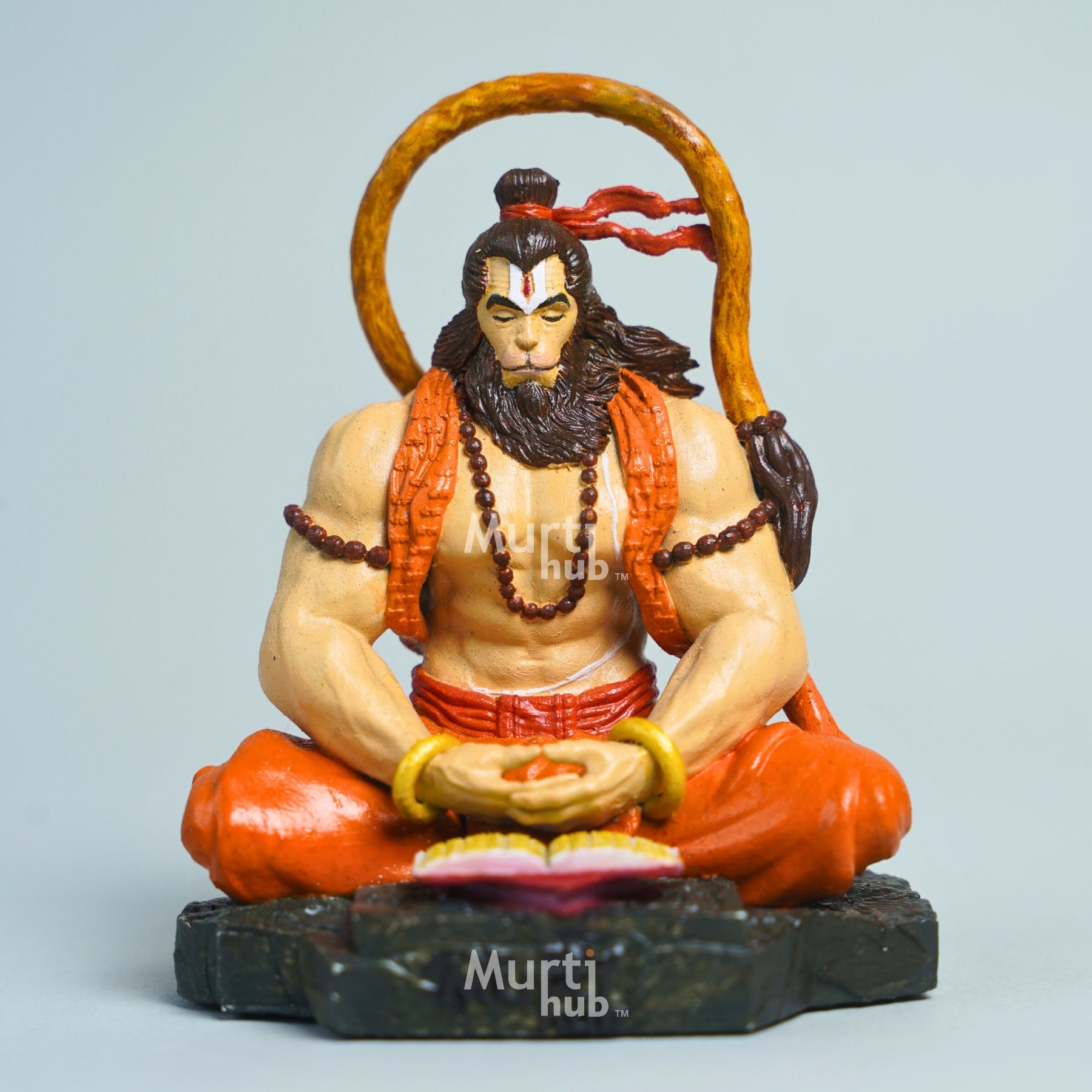 Pavan Sut Hanuman ji Hand Painted 6 Inch