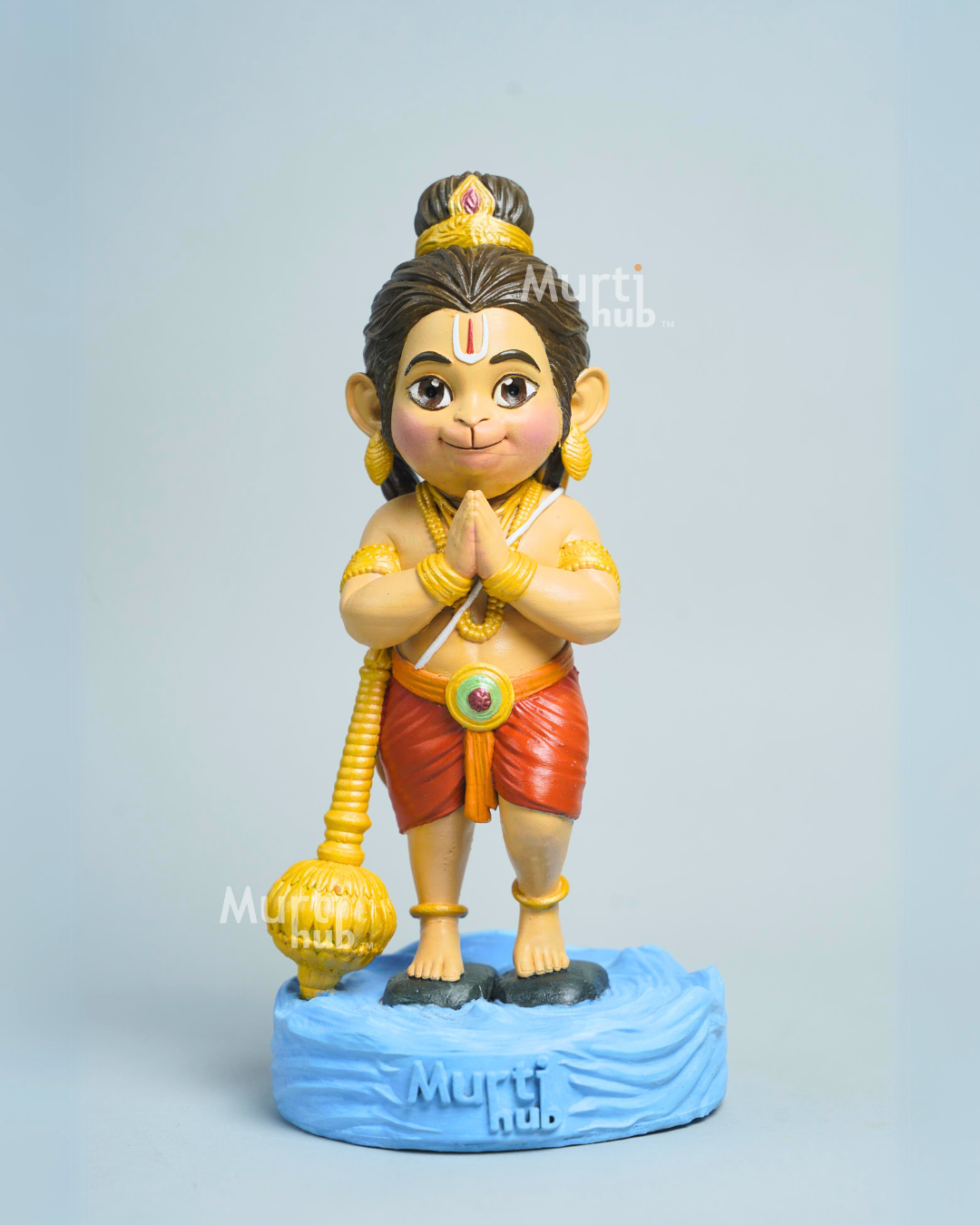 Baal Hanuman Idol– Ram Setu Delight Hand painted 8 cm