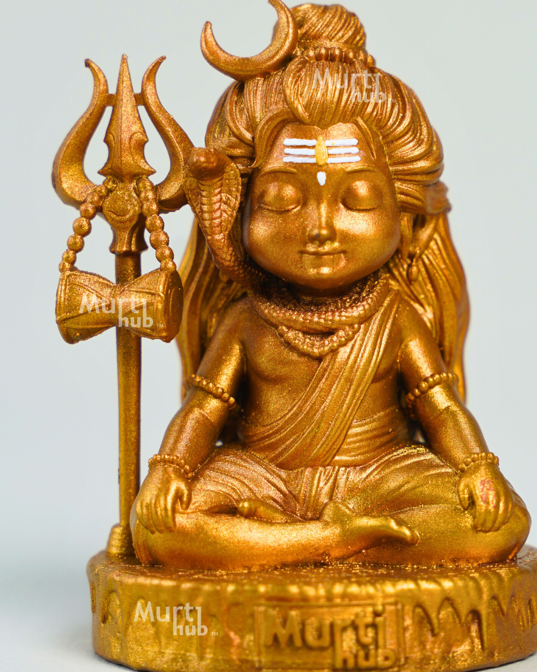 Baal Shiva Idol – The Serene Meditator Antique Gold