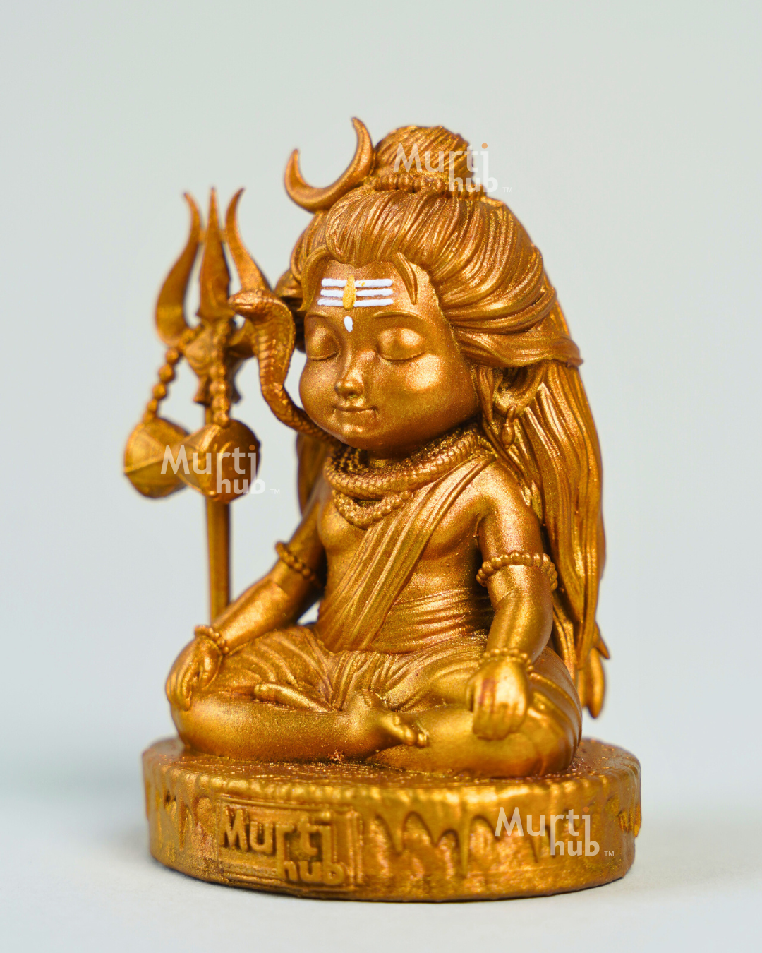 Baal Shiva Idol – The Serene Meditator Antique Gold