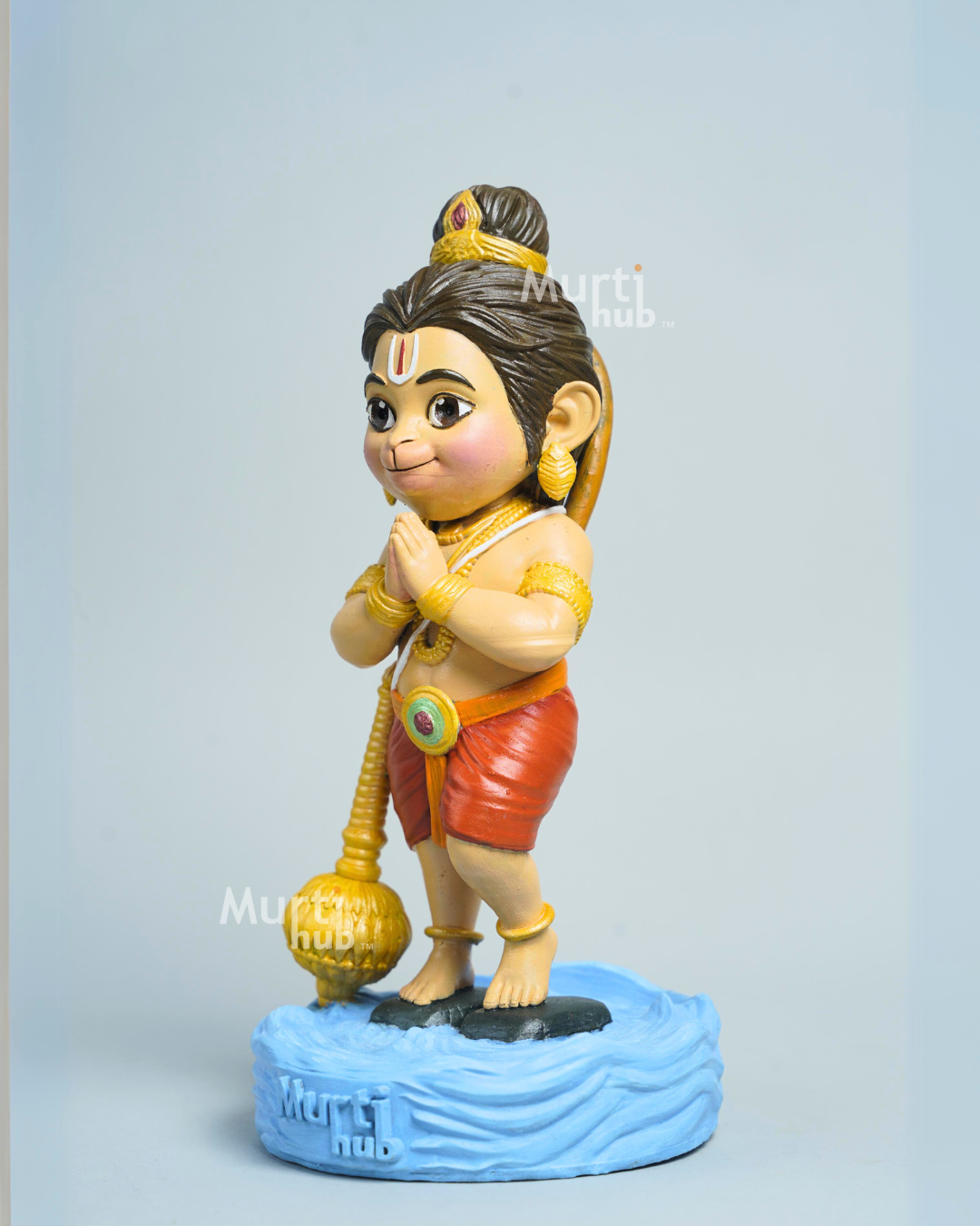 Baal Hanuman Idol– Ram Setu Delight Hand painted 8 cm