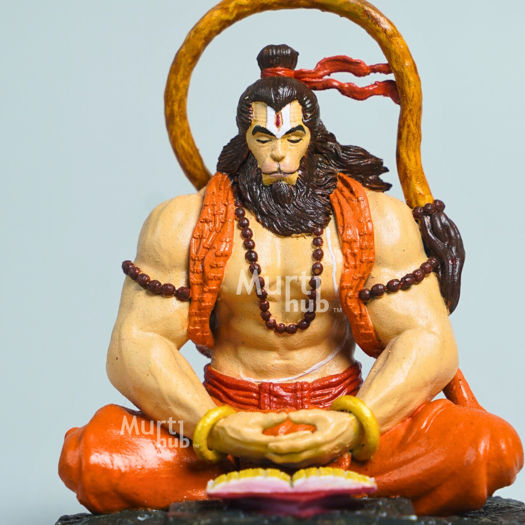 Pavan Sut Hanuman ji Hand Painted 6 Inch