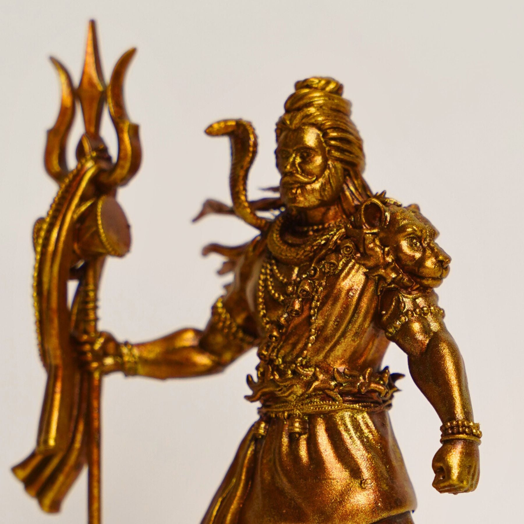 Shiva-The Protector Antique Gold