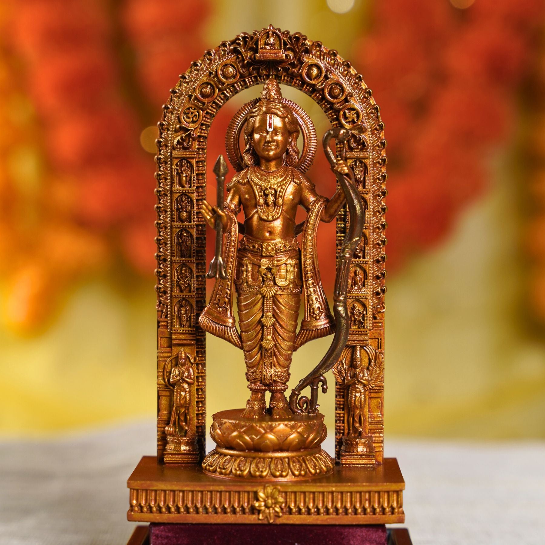 Ram Lalla Ayodhya Ram Mandir Murti Antique Gold