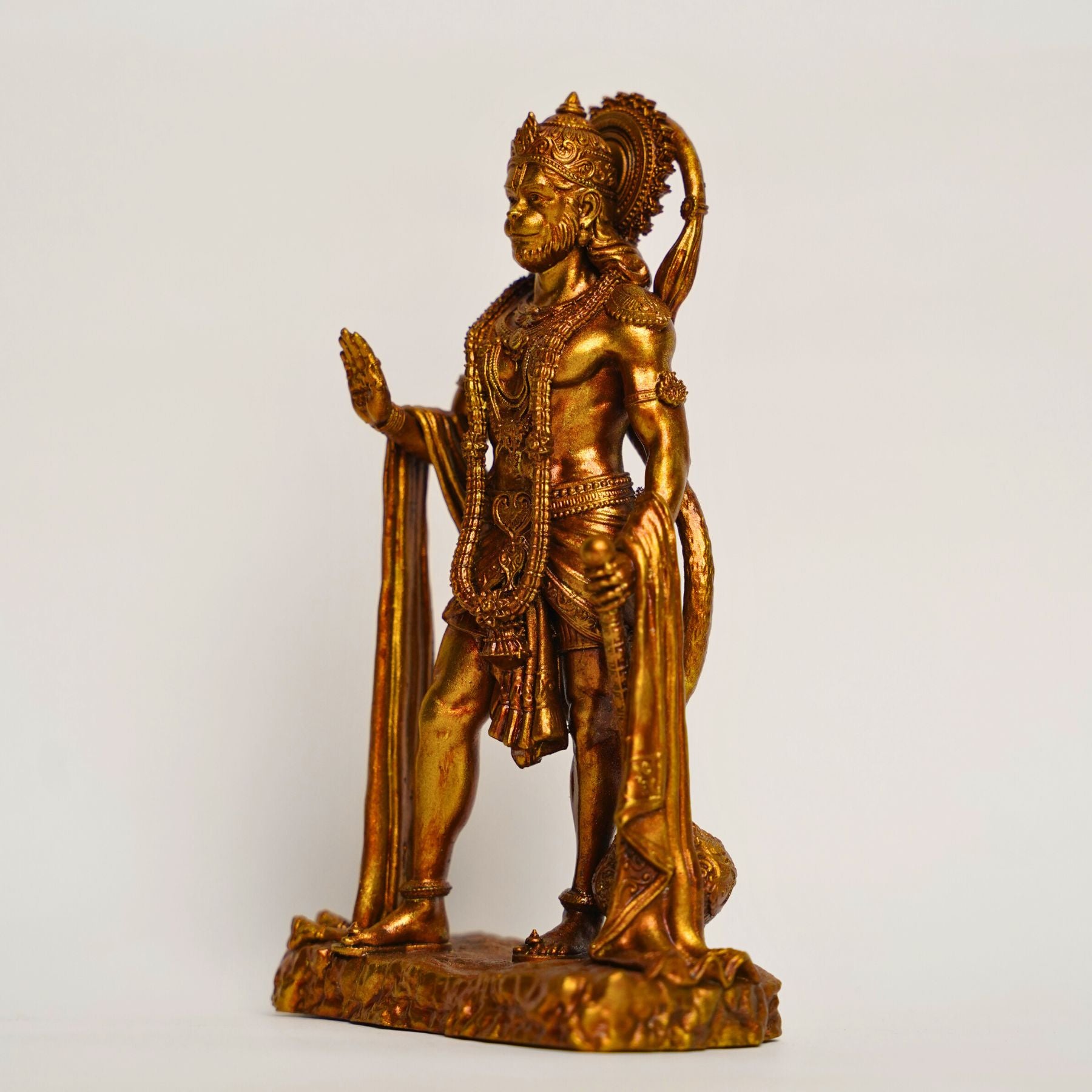 Mahabali Hanuman ji Antique Gold