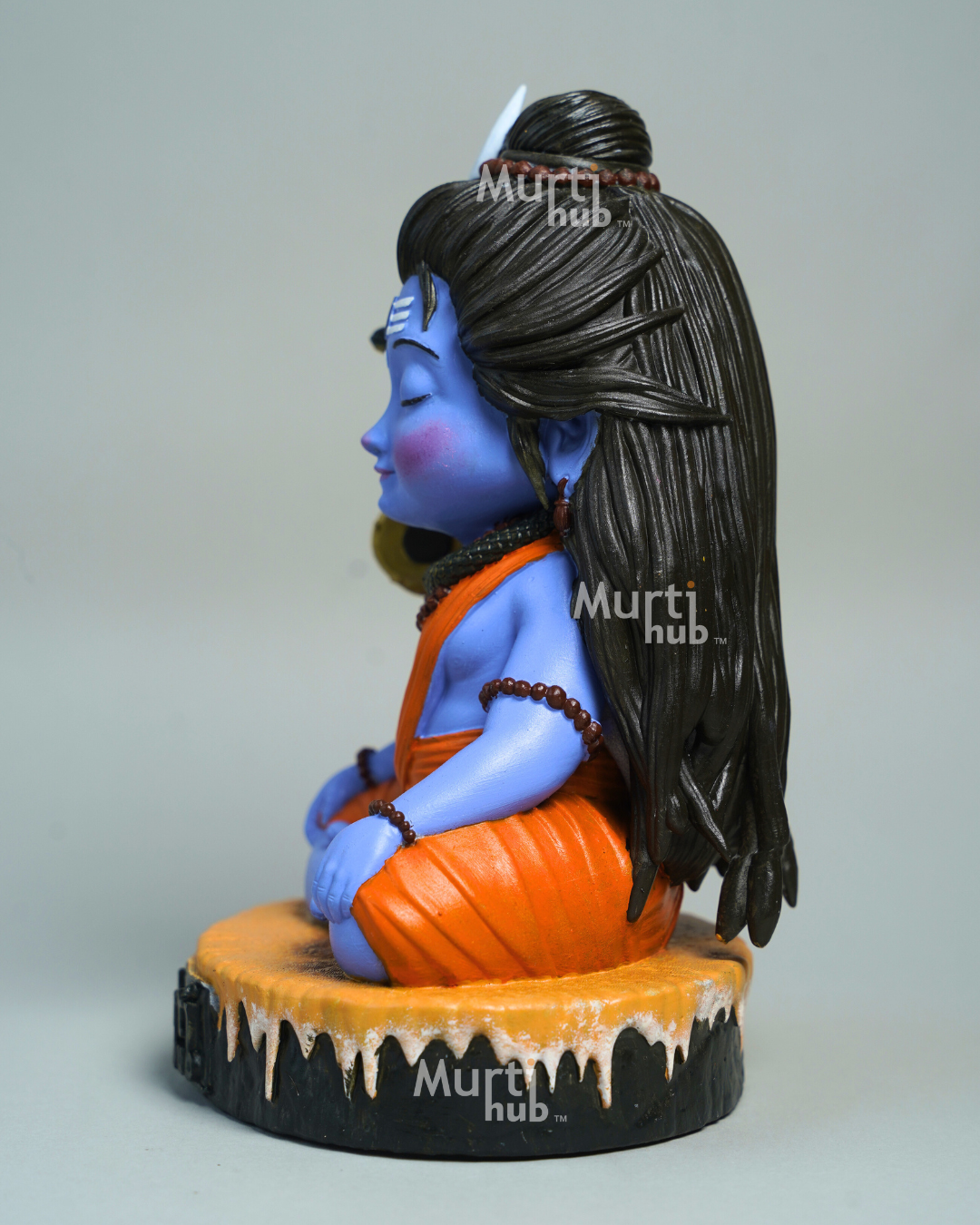 Baal Shiva Idol – The Serene Meditator Hand Painted 7 cm