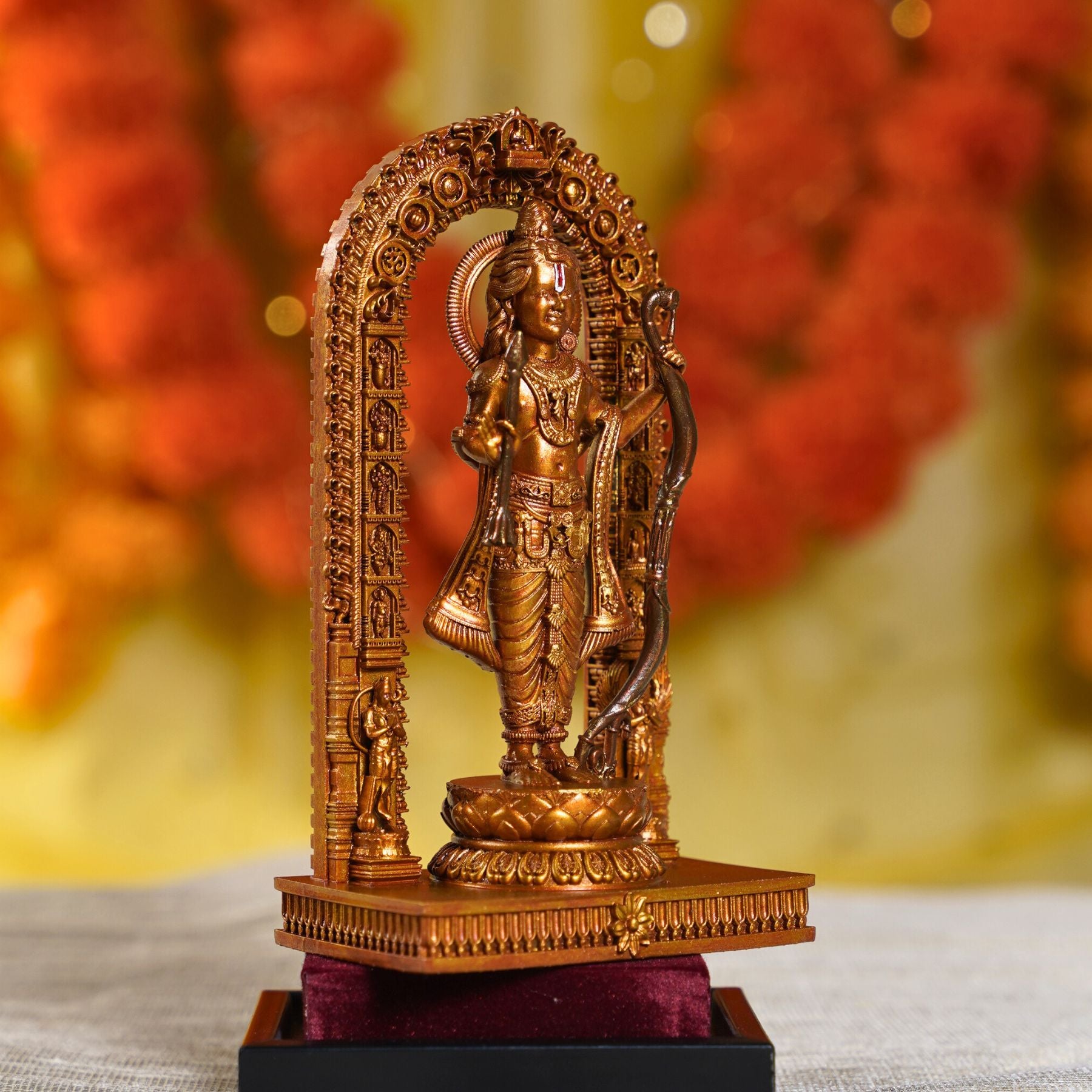 Ram Lalla Ayodhya Ram Mandir Murti Antique Gold