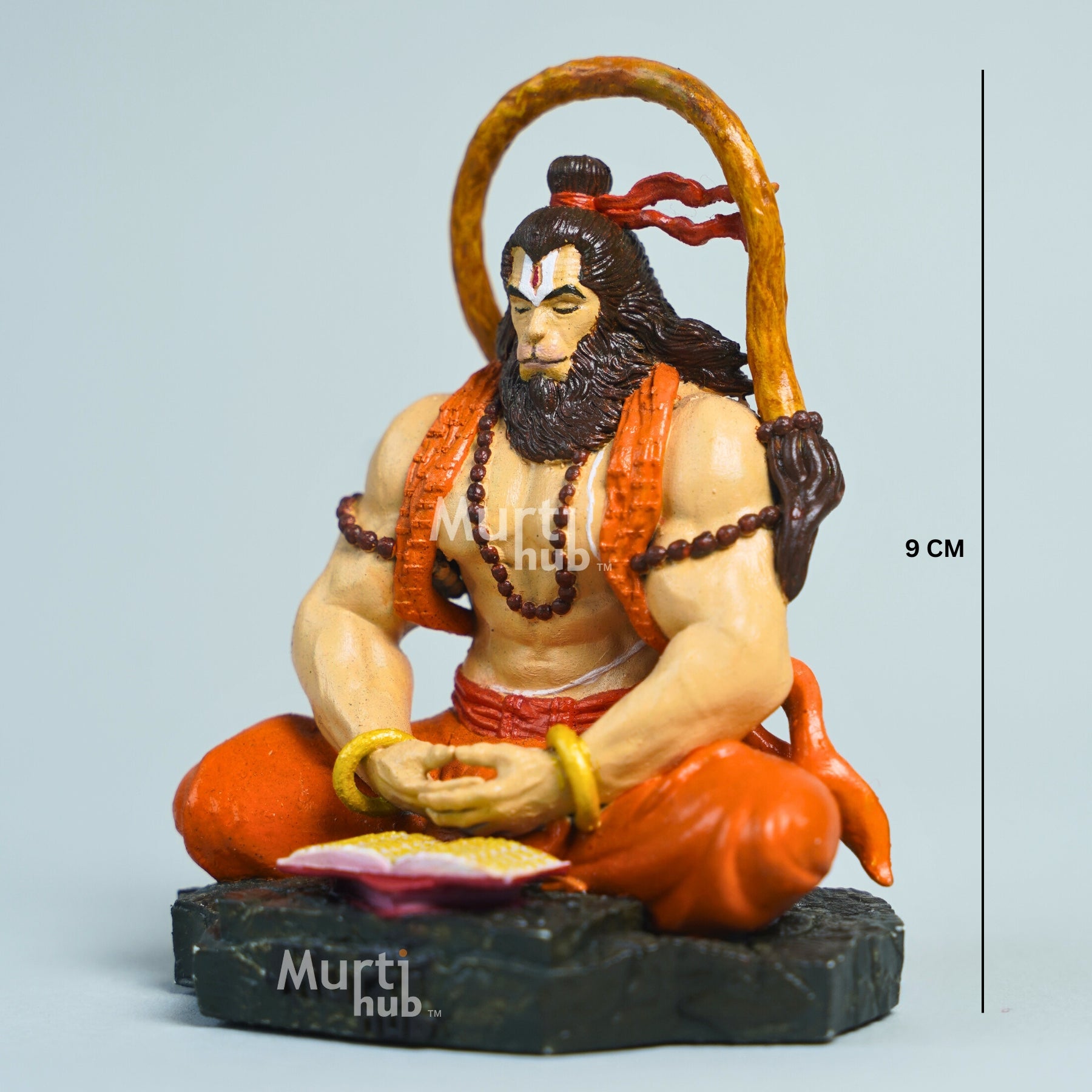 Pavan Sut Hanuman ji Hand Painted 6 Inch