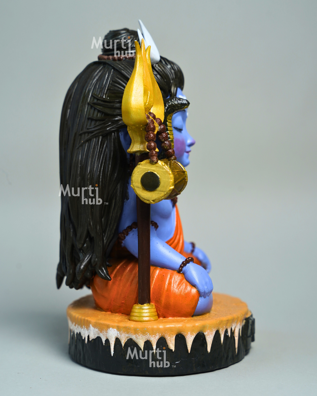 Baal Shiva Idol – The Serene Meditator Hand Painted 7 cm