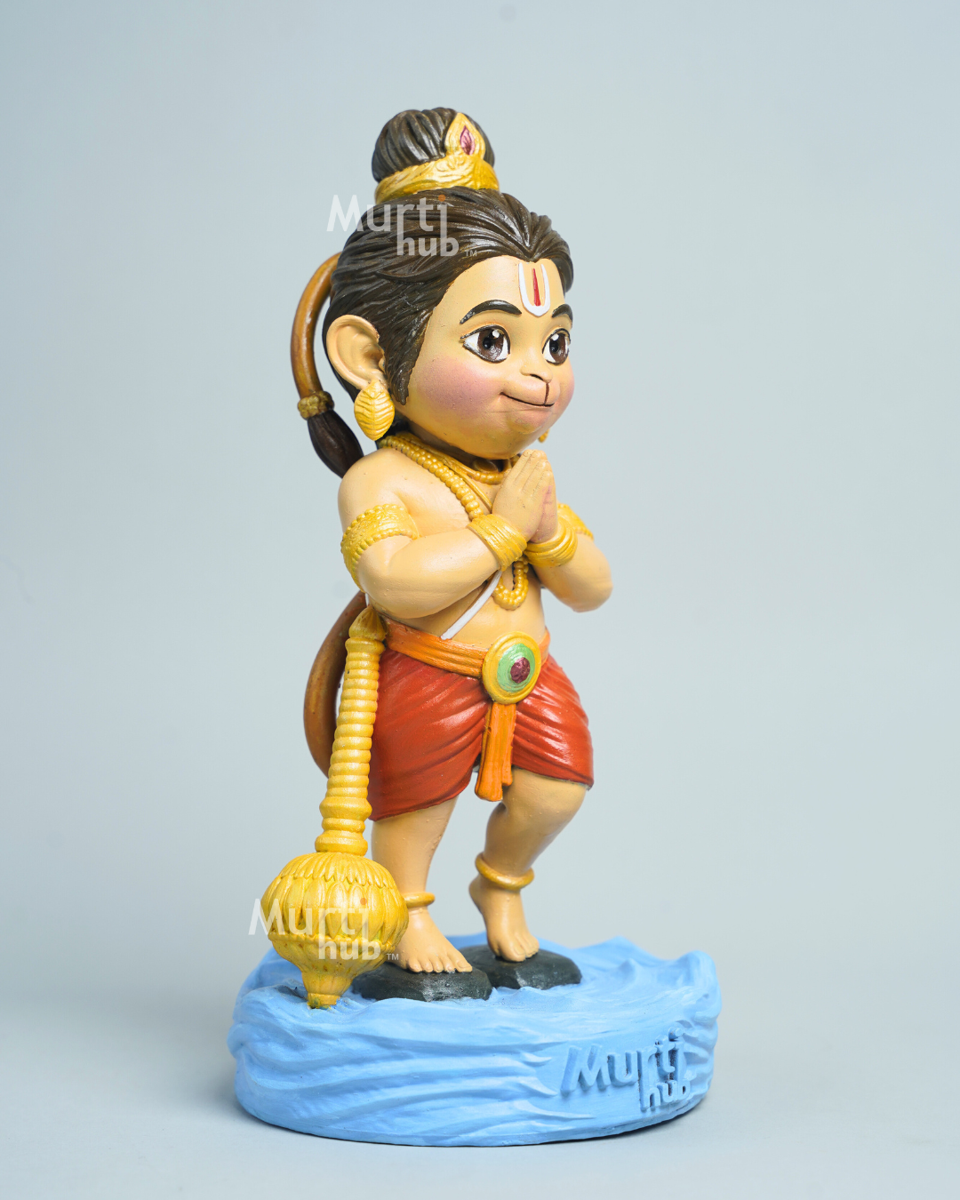 Baal Hanuman Idol– Ram Setu Delight Hand painted 8 cm