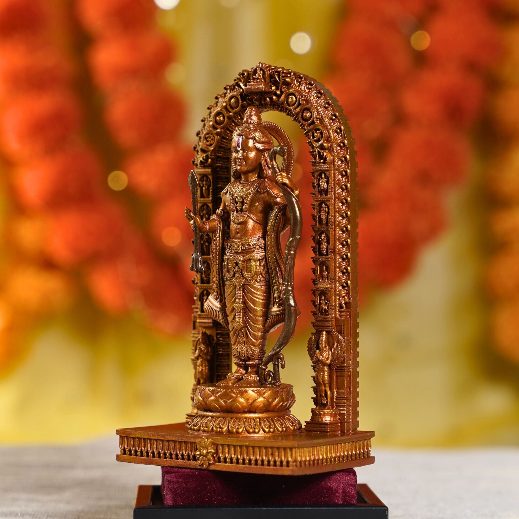 Ram Lalla Ayodhya Ram Mandir Murti Antique Gold