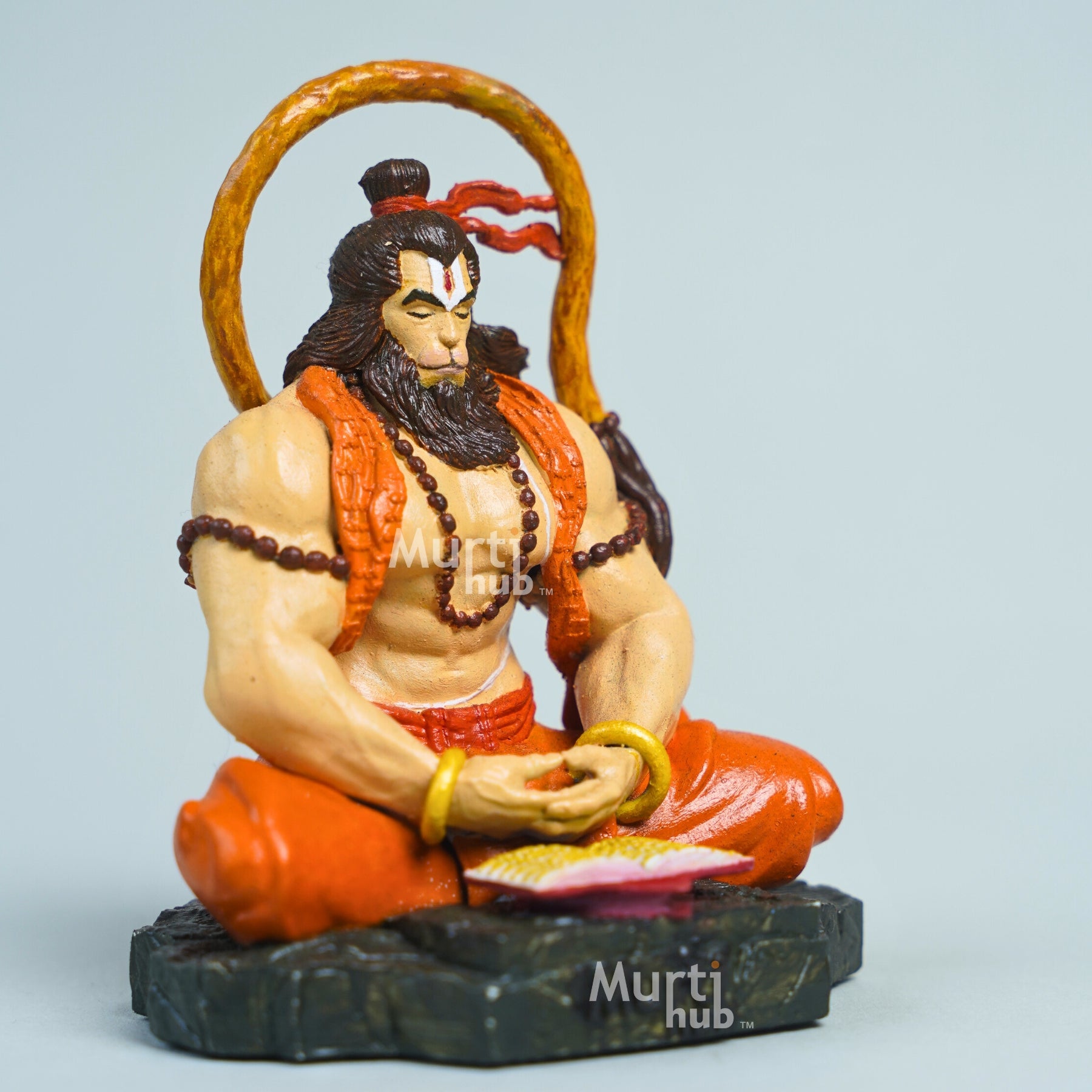 Pavan Sut Hanuman ji Hand Painted 6 Inch