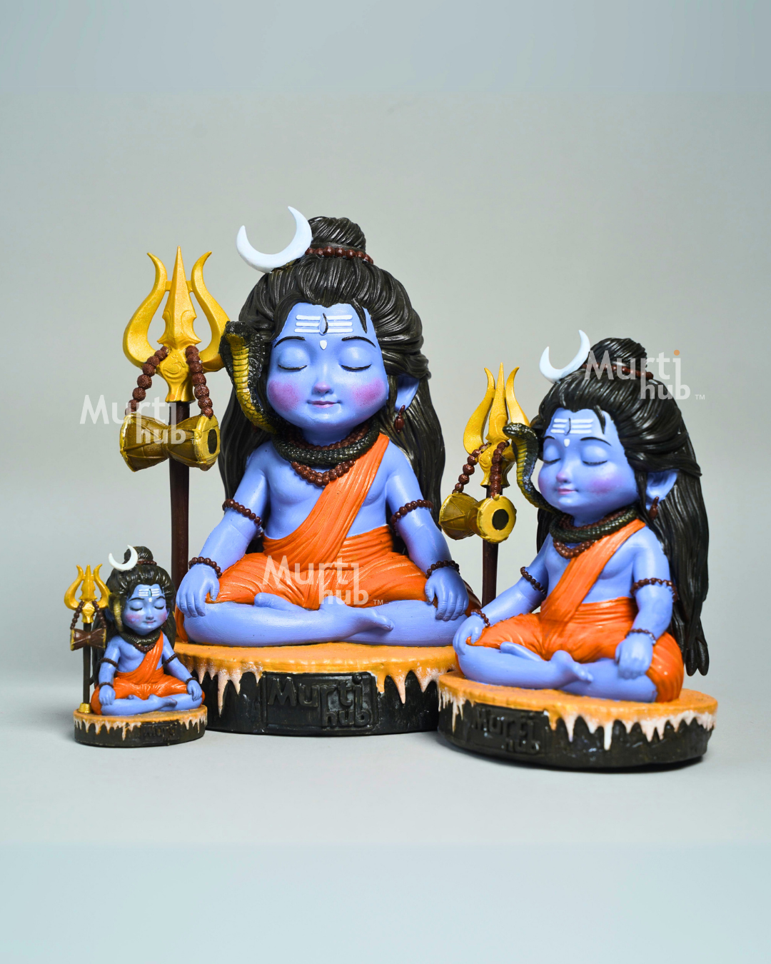 Baal Shiva Idol – The Serene Meditator Hand Painted 7 cm