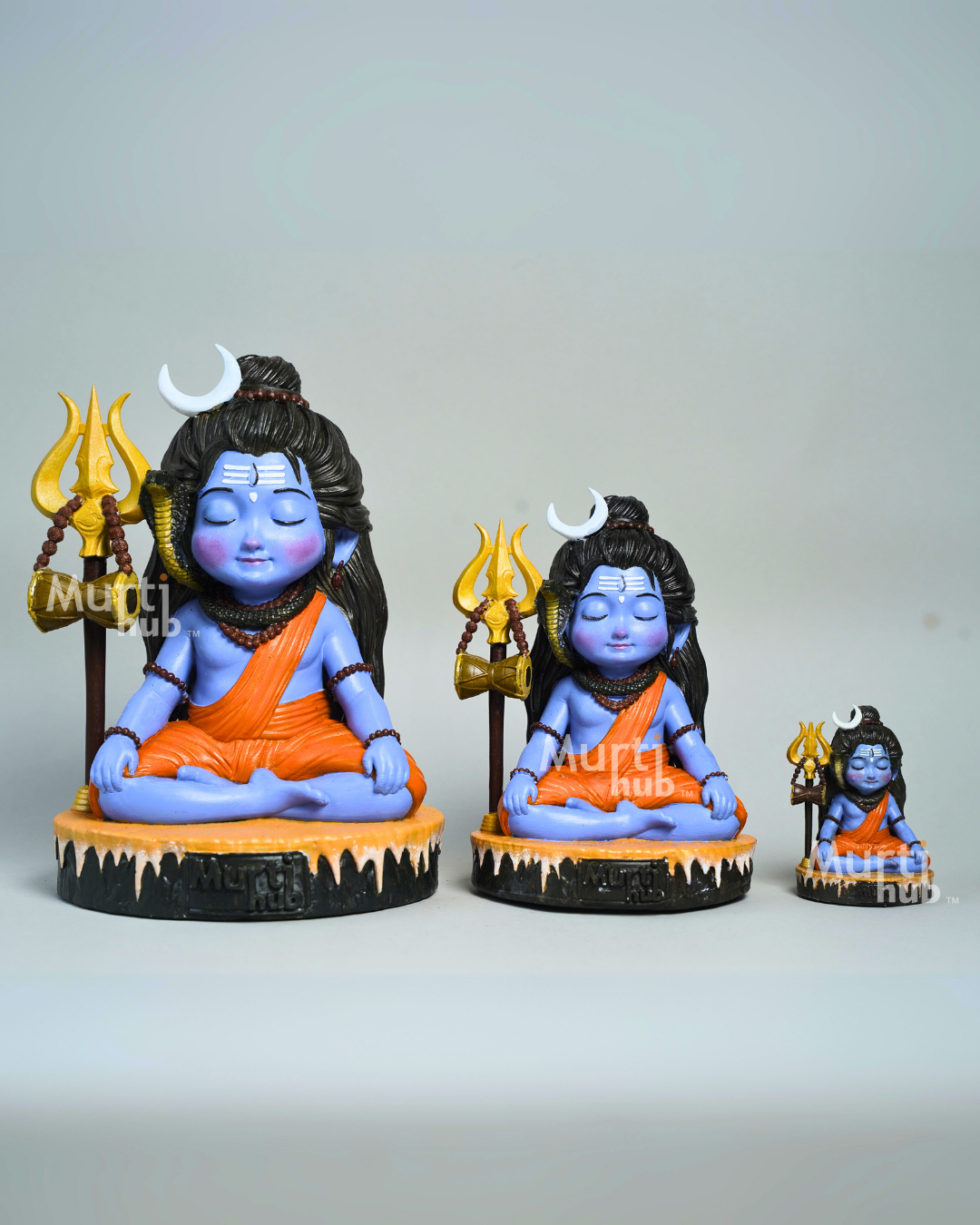 Baal Shiva Idol – The Serene Meditator Hand Painted 7 cm