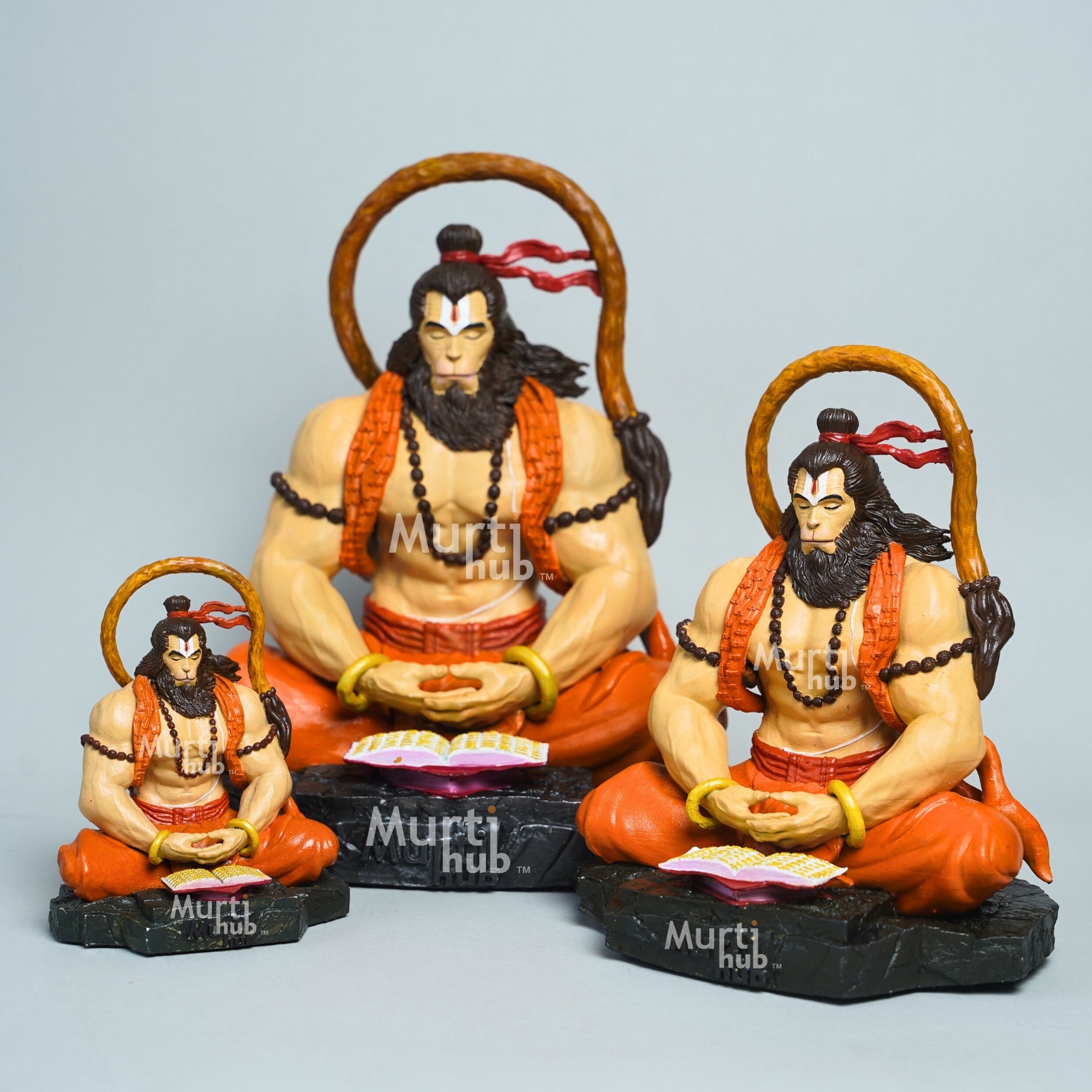 Pavan Sut Hanuman ji Hand Painted 6 Inch