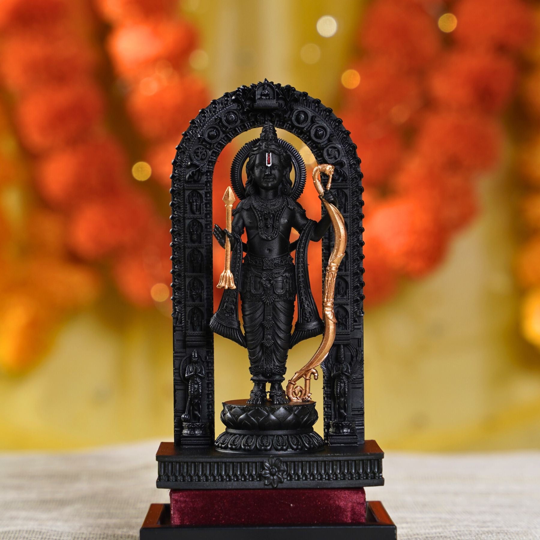 Ram Lalla Ayodhya Ram Mandir Murti Antique Gold